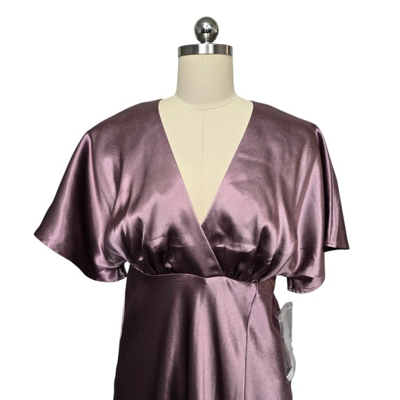 birdy grey jesse dress Jesse Shiny Satin Dress - Dark Mauve
